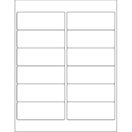 Officespace 4x1.5 in. White Rectangle Laser Labels, 1200PK OF3354125